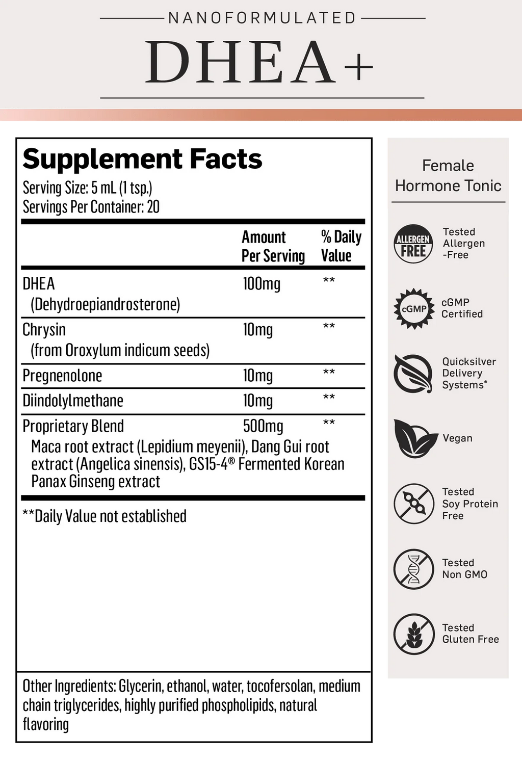 DHEA+ Female Hormone Tonic